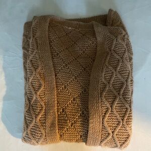 Cozy Brown Knit Sweater hand knitted